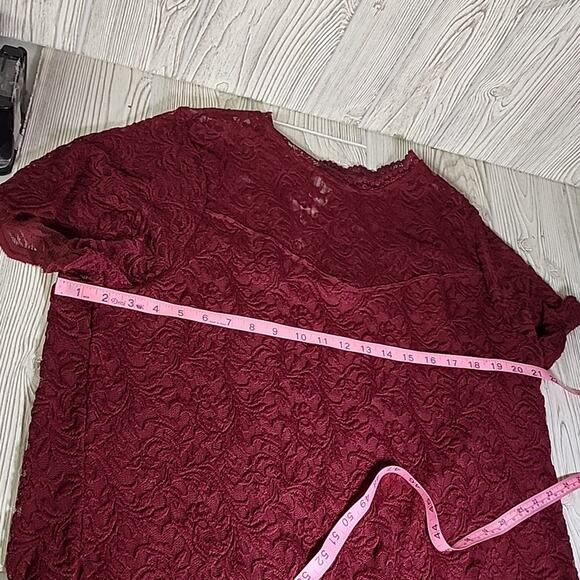 Torrid Cordovan Wine Lace Short Sleeve Bodsuit Womens Plus Size 4x NWT - Picture 10 of 11